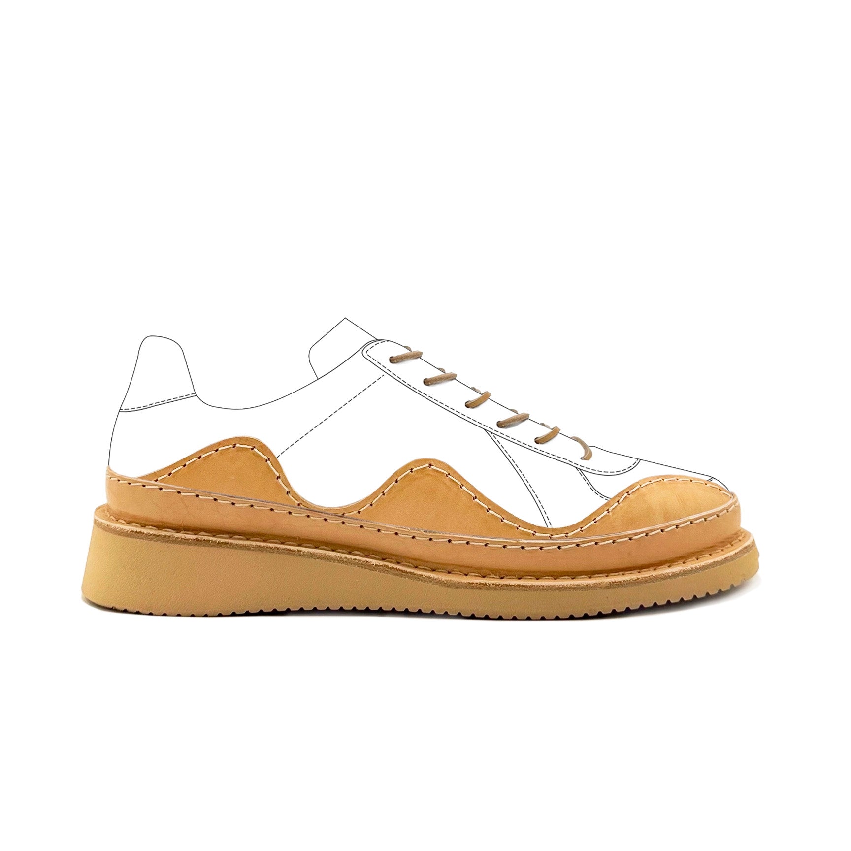 Custom Wavy Circle Welt™ - Rubber sole